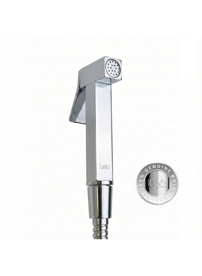 Bold Stella Brass Bidet Shattaf Handheld Sprayer for Toilet Bathroom Hygiene Adjustable Water Flow with Hot and Cold Control Leak Free Brass Core Chrome Finish Easy DIY Installation Water Saving Bidet for UAE Homes - Image 1